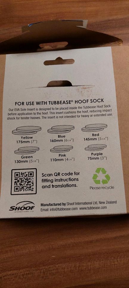 Einlegesohlen für Tubbease Hoof Sock in Furtwangen