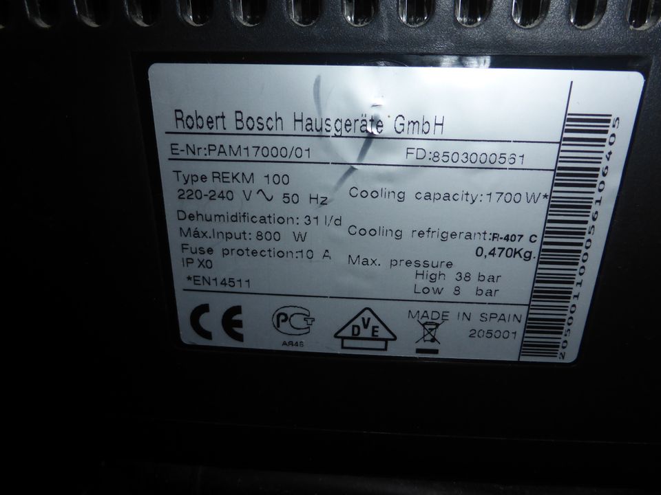 Mobiles Klimagerät von Bosch PAM 17000 in Willebadessen