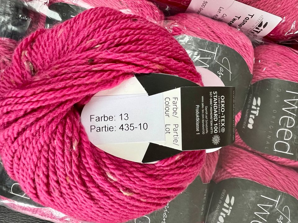 10 x 50g (500g) Tasmanian Tweed Atelier Zitron - Nr. 13/ Himbeere in Frankfurt am Main