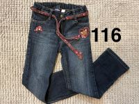 Jeans Gr. 116/122 mit Stickerei Sachsen - Oelsnitz / Vogtland Vorschau