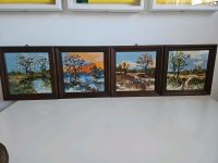 Gobelin Bilder 4 Jahreszeiten mit Glas und Holzrahmen Nordrhein-Westfalen - Herten Vorschau