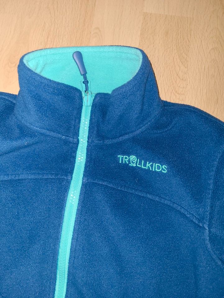 Trollkids Fleecejacke blau türkis Gr. 140 in Düsseldorf