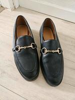 H&M Loafer Schwarz Gold Flache Schuhe Mokkassin Loafer 39 Hessen - Darmstadt Vorschau