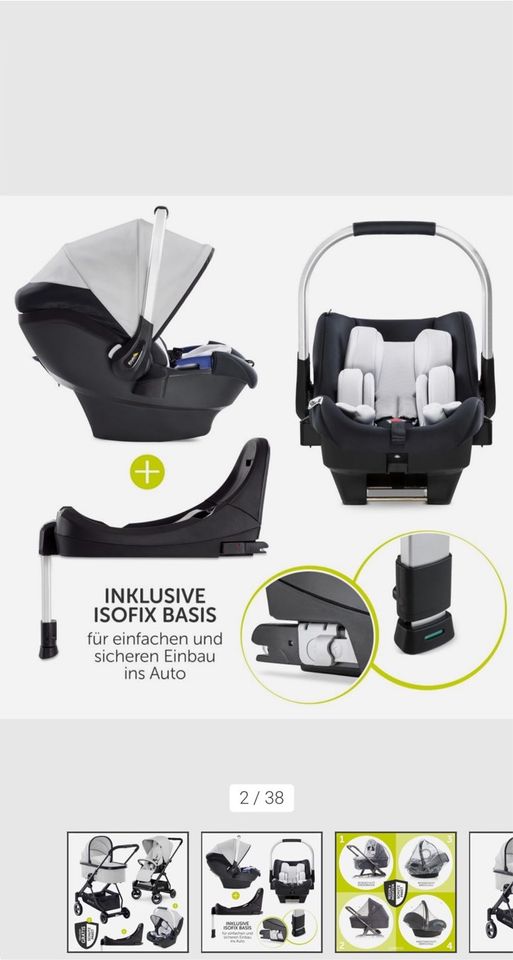 Kinderwagen 4 in 1 Hauck Apollo mit Babyschale und Isofix Basis in Remscheid