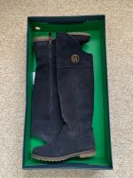 Tommy Hilfiger Overkneestiefel Wildleder dunkelblau Gr. 39 Rheinland-Pfalz - Rengsdorf Vorschau