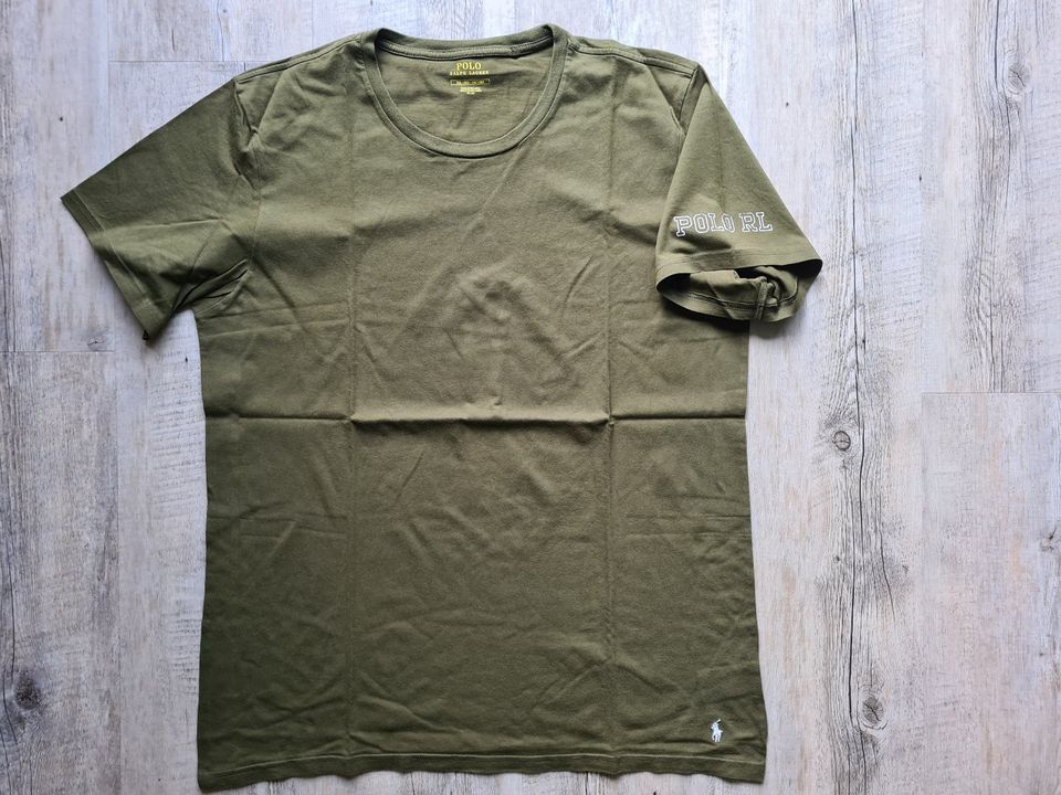 Ralph Lauren Polo Tshirt Herren grün khaki 2XL XXL Basic Print in Essen