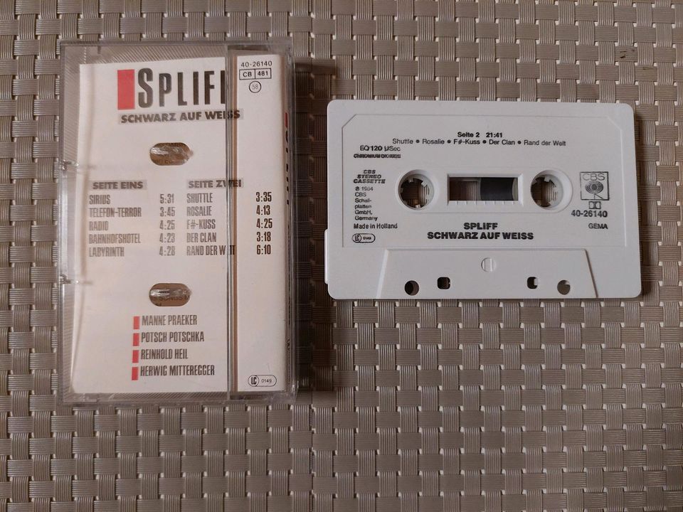Spliff Schwarz auf weiss Musikkassette MC Tape Cassette Audio NDW in Saldenburg