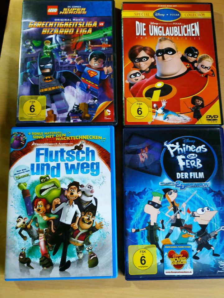 DVDs Flutsch, Phineas, die Unglaublichen, Gerechtigkeitsliga in Miesbach