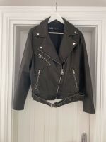 Bikerjacke Kunstlederjacke Zara olivgrau L Niedersachsen - Jesteburg Vorschau