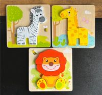 Holzpuzzle 3 St. Tiere Montessori Spielzeug Nordrhein-Westfalen - Mönchengladbach Vorschau