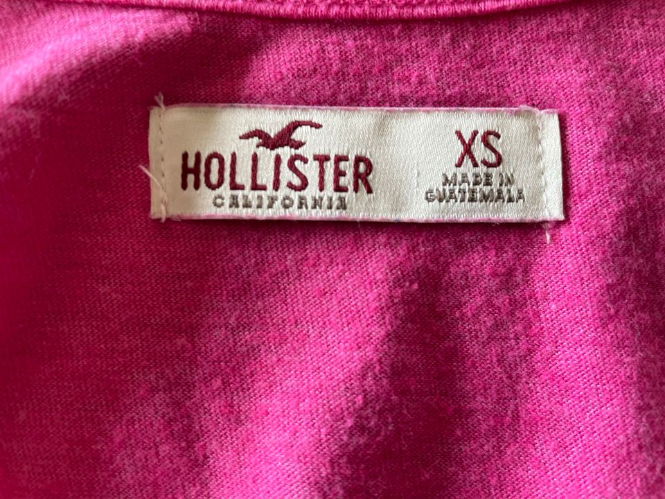 HOLLISTER*Damen Top*pink*Glitzerschrift*Gr. XS in Remscheid