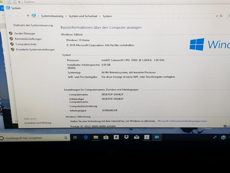 PC HP Slimline Desktop 260-a134ng / 8gb RAM  / 1TB HDD  Bluetooth in Gütersloh