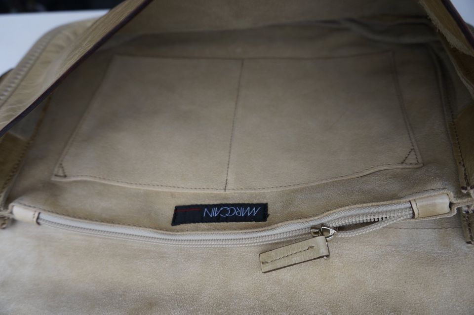 Marc Cain Handtasche Leder beige, top Zustand, rar in Herzogenrath