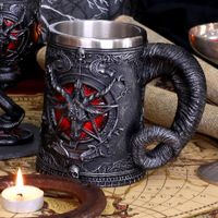 Baphomet Krug Becher Edelstahl Einsatz Trinkbecher Gothik Esoteri Sachsen-Anhalt - Schönebeck (Elbe) Vorschau