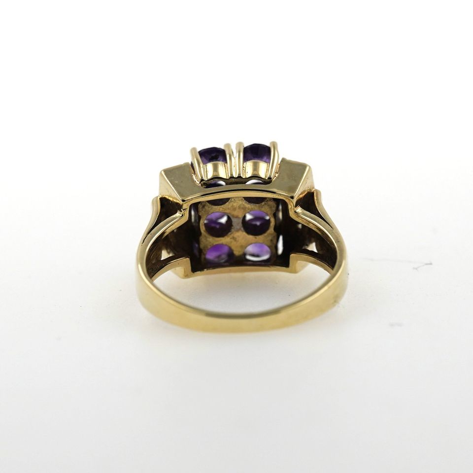 Diamant Amethyst Ring 585 Gold 14 Kt Gelbgold www. juweliero.de in Gelsenkirchen