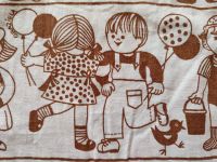 Graziela Preiser Stoff spielende Kinder 70er vintage Baumwolle Hessen - Groß-Gerau Vorschau
