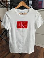 Calvin Klein Jeans T-Shirt M Weiß Rot Rosa Samt Ckj Blogger Shirt Schleswig-Holstein - Lübeck Vorschau