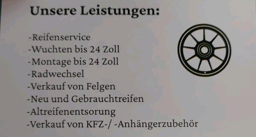 Reifenservice/ Radwechsel / Fahrzeug-check/ VW/Audi/Opel/Anhänger in Osterburken