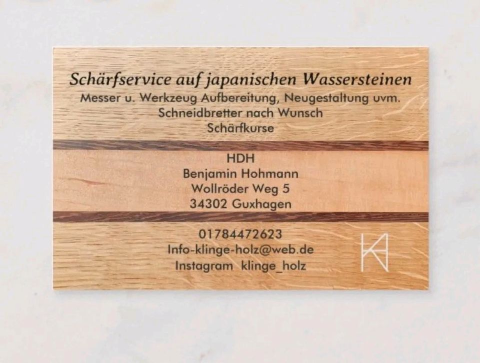 Schärfkurs Messer schleifen auf japanischen Schleifsteinen in Guxhagen