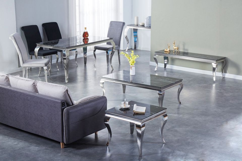 Designer Couchtisch in Chrome mit verschiedenen Platten 115cm in Dortmund