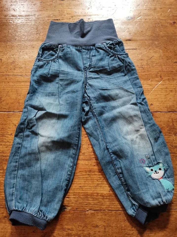 Dünne pumphose jeans Katze blau 86/92 H& M in Dresden