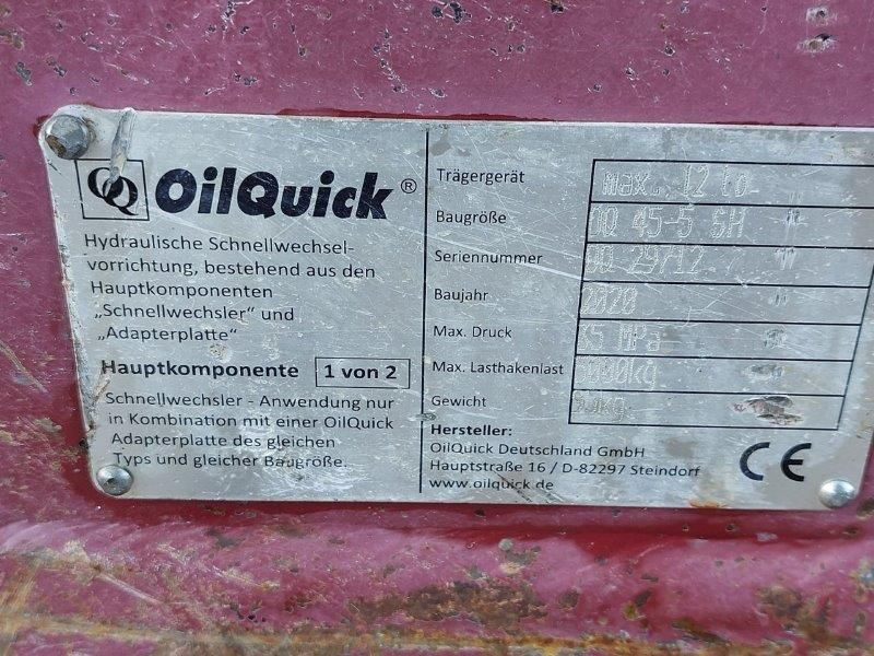OilQuick, Vollhydr. Schnellwechsler OQ45-5, 5-12t, Ref.Nr.: Z578813 in Baienfurt