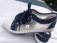 Leichter Turnschuh  39/40 blau / weiß Bayern - Dietenhofen Vorschau