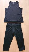 Adidas Climate Workout Tights Gr. L + Tanktop Gr. XL, Set schwarz Hessen - Fuldatal Vorschau