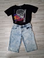 Short Jeans Gr. 170 + T-Shirt +Top Zustand+ Schleswig-Holstein - Oeversee Vorschau