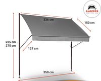 Angerer Klemmmarkise Style 350 cm Style Granit - Leicht defekt Rheinland-Pfalz - Maxdorf Vorschau