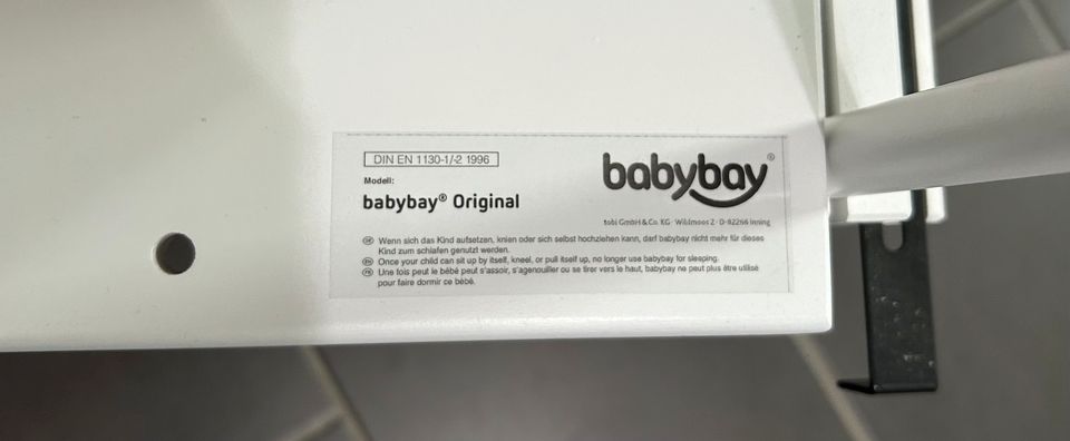 4 Monate genutztes Beistellbett „Original Babybay“ inkl Matratze in Klettgau