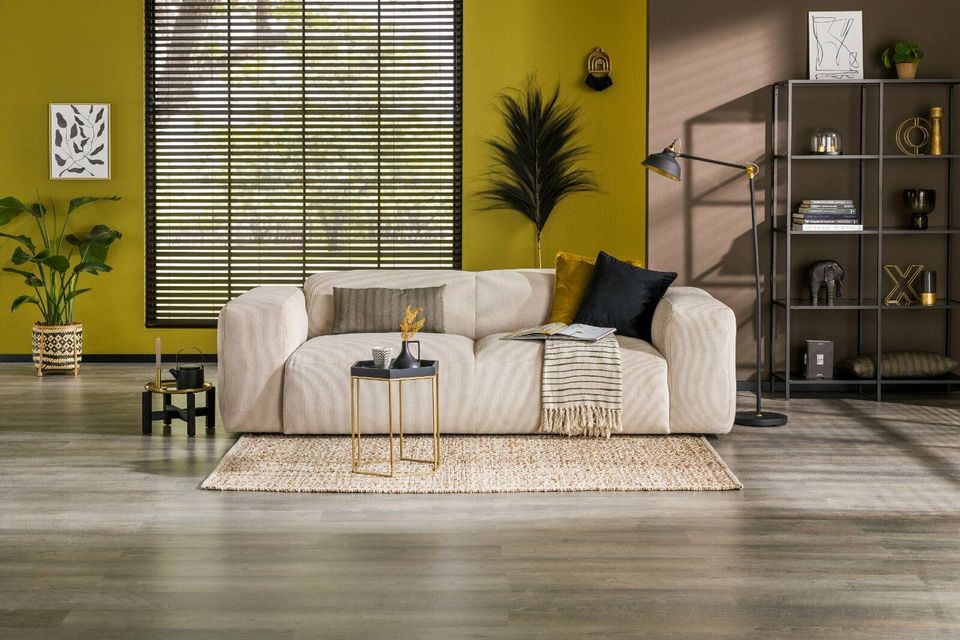 Sofa Loona - Feincord Beige - 248x103 cm in Bocholt