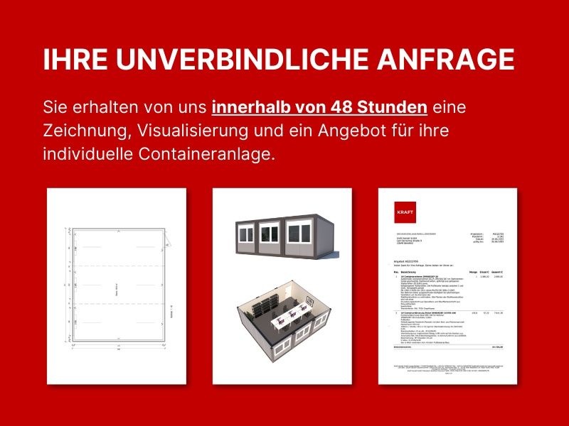 Bürocontaineranlage | Doppelcontainer (2 Module) | ab 26 m2 in Waldfeucht