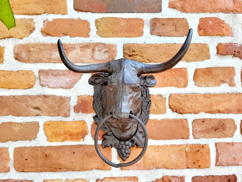 Große Wanddeko "Bullenkopf" Gusseisen Kuh Stier Stall Gartenhaus in Aschaffenburg