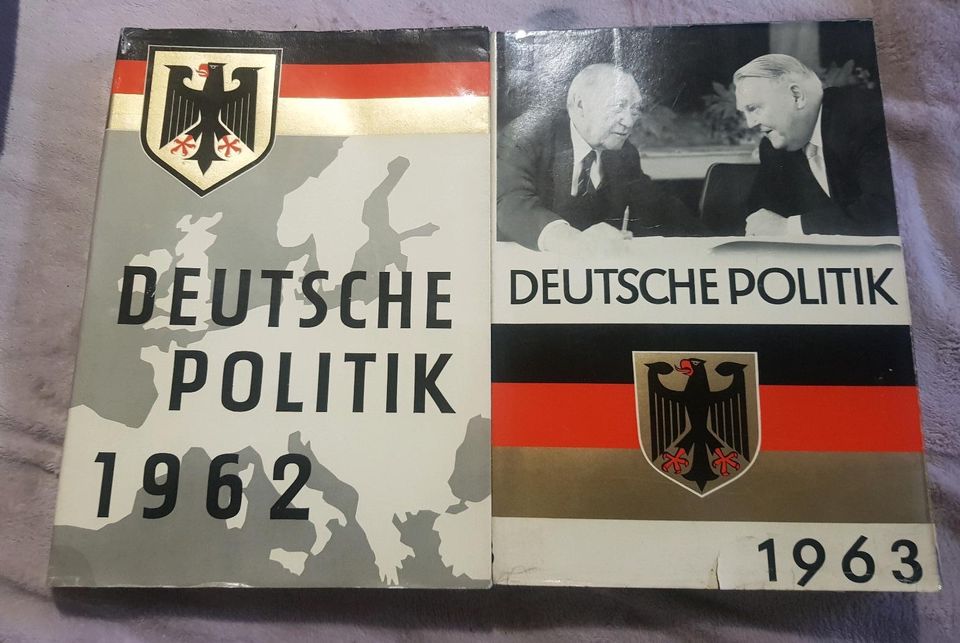 2 Bücher "Deutsche Politik 1962 & 1963 in Mosbach