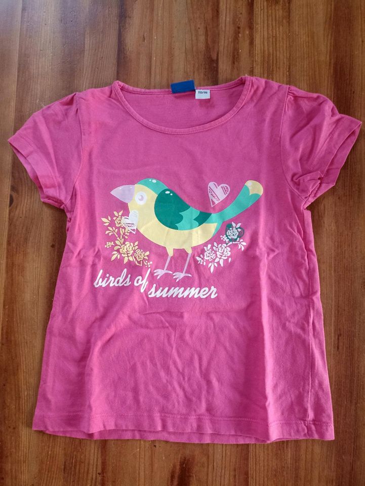 Pinkes T-Shirt lupilu Vogel  Gr. 110 116 gut erhalten in Flieden