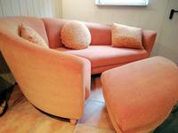 Sofa, Schlafsofa, Designer-Couch, mit Ottoman und drei Kissen West - Zeilsheim Vorschau