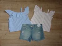 H&M C&A Gr. 134/140 Set Jeansshorts (NEU!) Tops (TOP!) Dortmund - Scharnhorst Vorschau