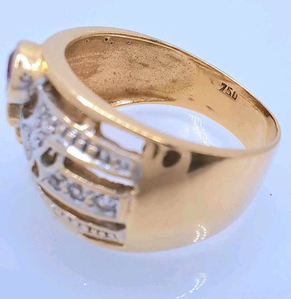 ✅✅✅Gold 750 / 18 Karat Ring mit schönen Steinen ✅✅✅ in Regensburg