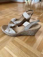Rieker Sandalen mit Keilabsatz Streifen beige Bayern - Bad Endorf Vorschau