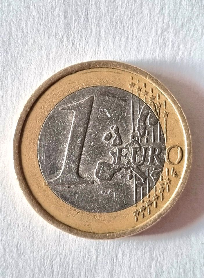 1€-Euro-Münze aus Portugal mit Fehlprägung in Winnenden
