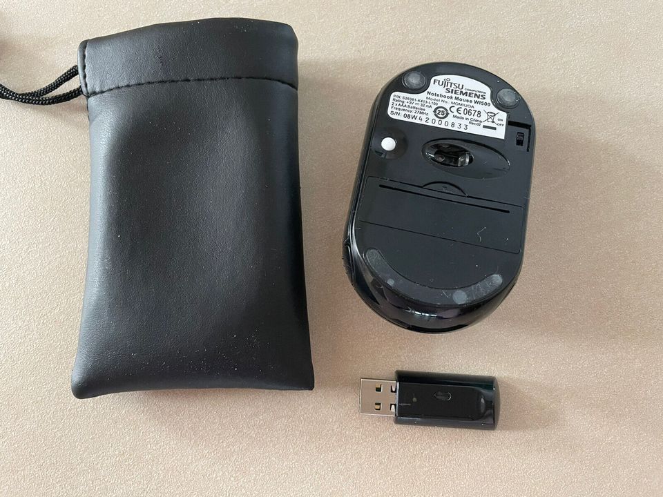 Fujitsu Notebookmaus WI 500 Black Schacht USB Empfänger handlich in Ascheberg