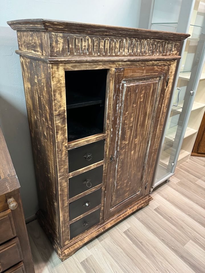 Vintage Teak Shabby Chic Vertiko Highboard 92x140x44cm in Düsseldorf