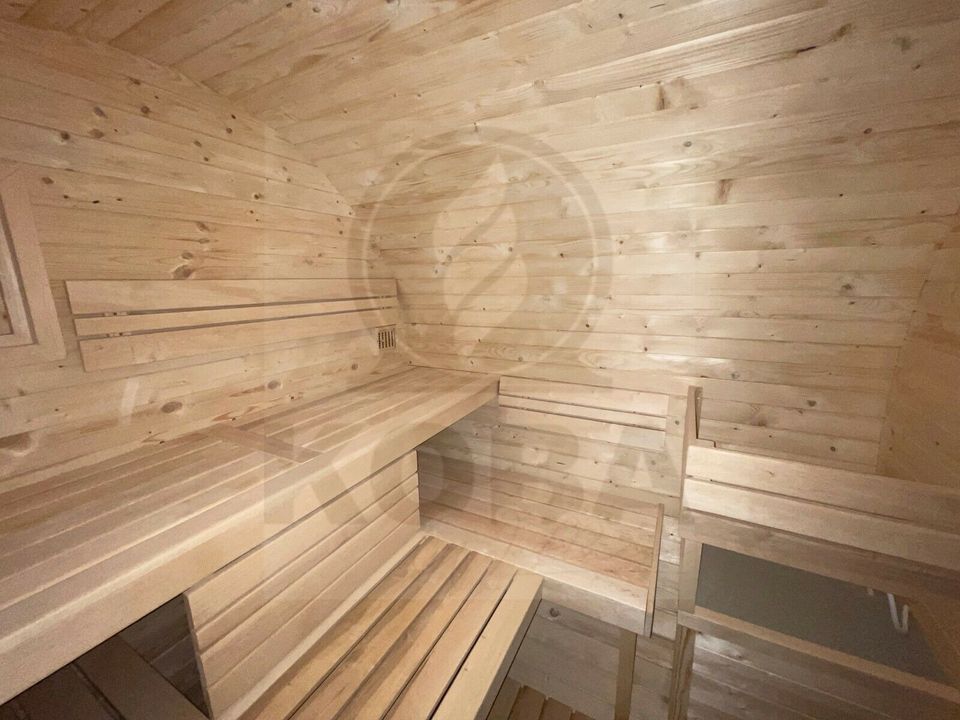 Fasssauna mit Vorraum | 3,5m | Garten Außen Sauna in Eichenzell