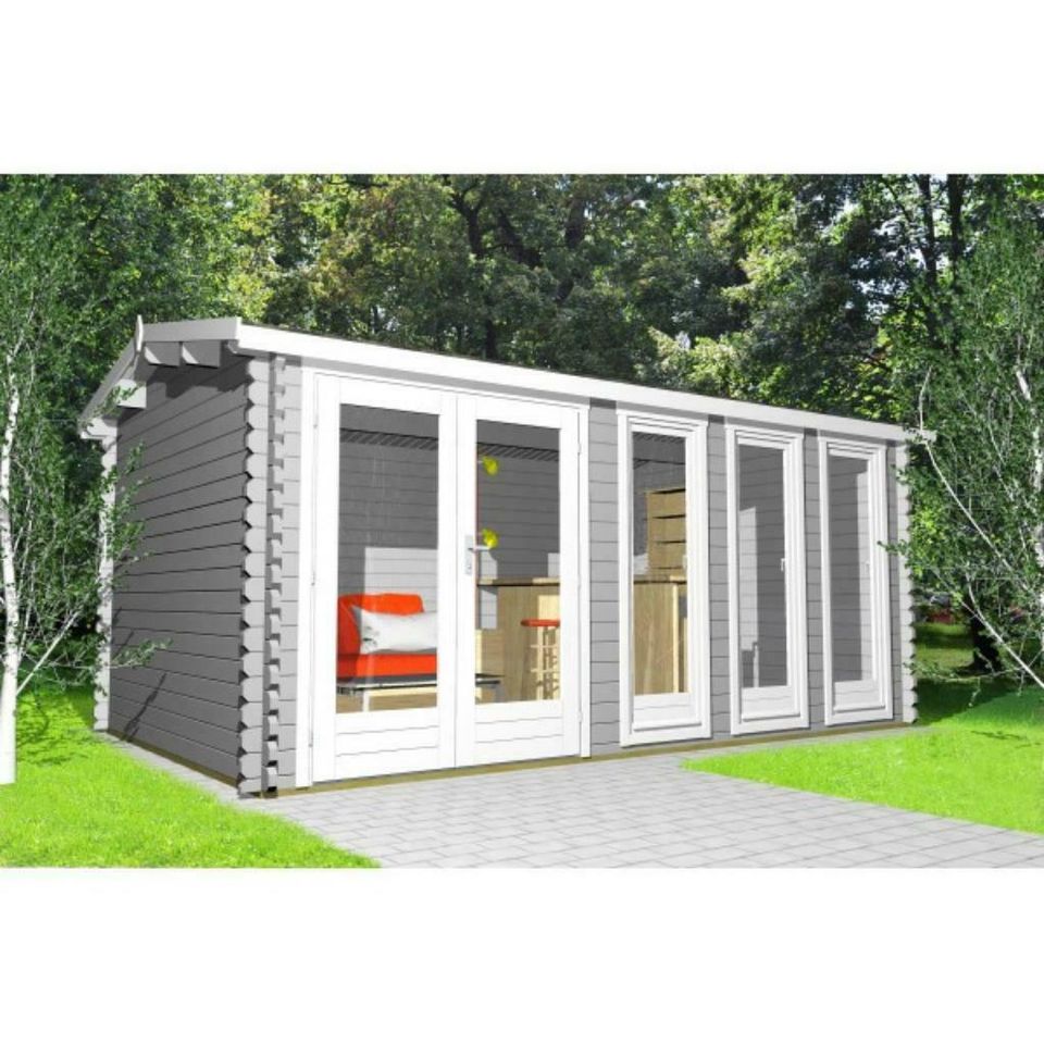 Gartenhaus Blockhaus Gerätehaus Holz 390x300cm, 40 mm, 4039206 in Versmold