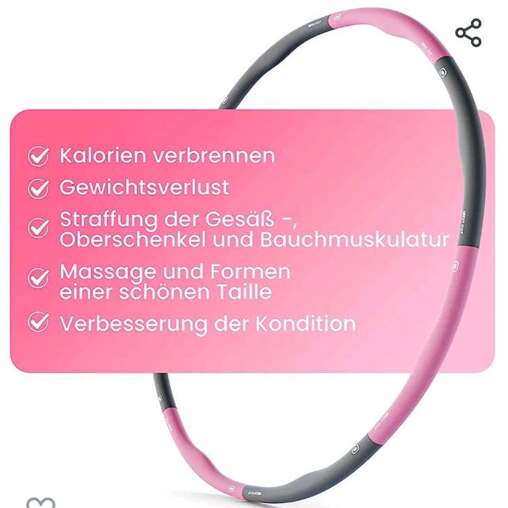 Hula Hoop Reifen  ⭐ Springseil ⭐ Fitness Hulahoop in Hillesheim am Rhein