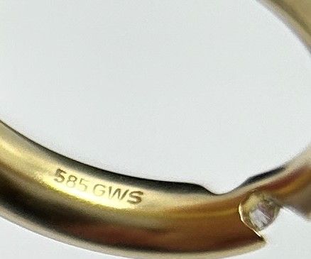 Goldring 585er 14k Gelbgold Gold Ring Diamant Gr. 18,5/58 500€* in Barßel