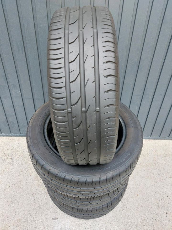 4x Sommerreifen 195/55R16 87H Continental in Detmold