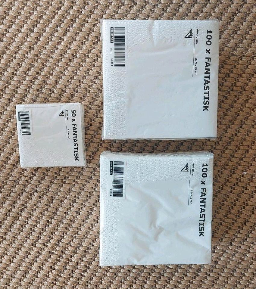 4x IKEA Papier Servietten Weiß in Freiburg im Breisgau