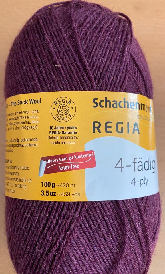 Schachenmayer Regia Sockenwolle 4-fach Farbe Bordeaux in Schorndorf